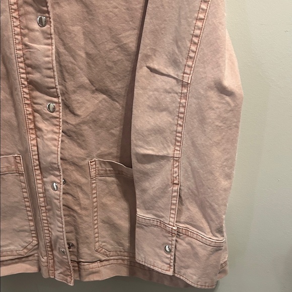 Old Navy Pink Denim Jacket with Brown Corduroy Collar - Picture 9 of 14